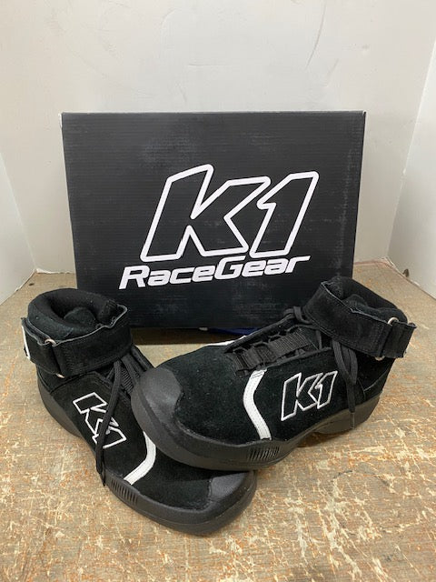 PIT CREW RACING SHOES BLACK MENS SIZE 10 / WOMENS 12 RJS RACING EQUIPMENT