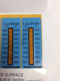 CALIPER TEMPERATURE MEASURING INDICATORS TEMP STRIPS TMG.08.Z