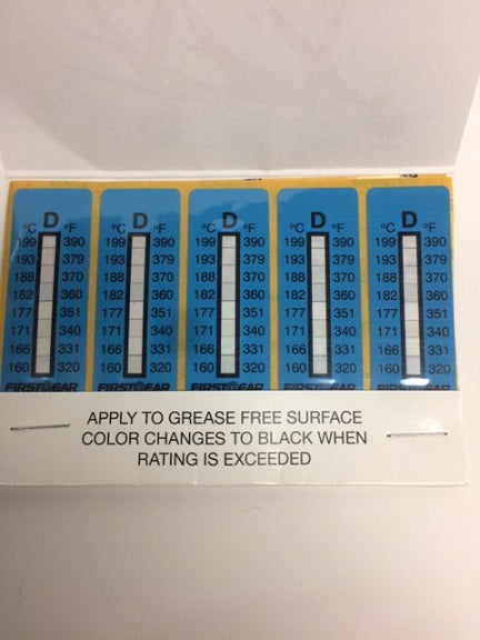 D TEMPERATURE MEASURING INDICATORS TEMP STRIPS TMG.08.D