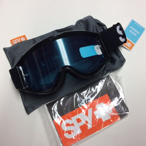 SPY ANTI-FOG PIT STOP GOGGLES BLK CLEAR LENS PLG.504